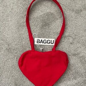 Baggu Nylon Heart Bag Ruby Red